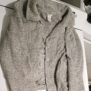 Cozy Gray Button-Up Cardigan